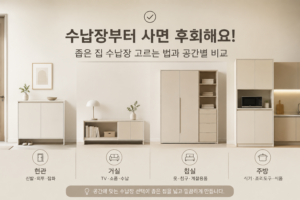 공간별 맞춤 수납장 가이드