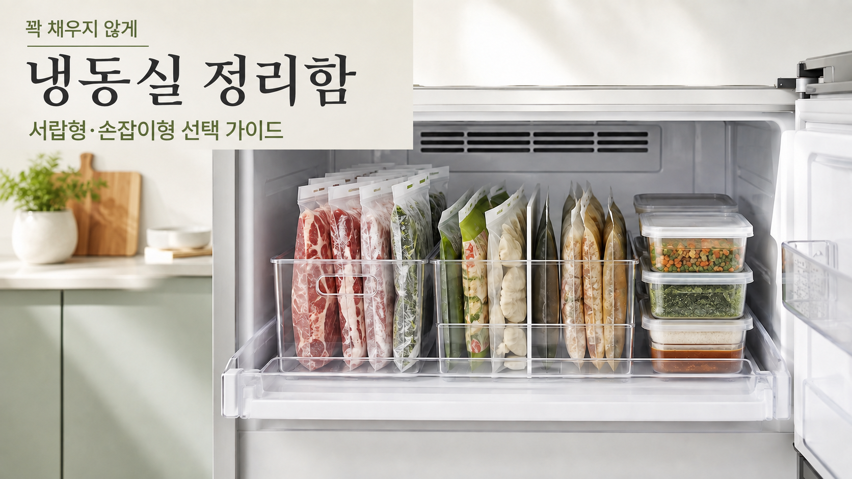 냉동실 정리함 선택 가이드