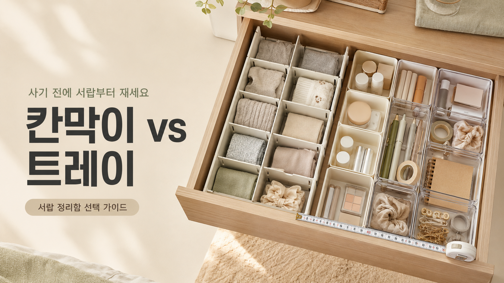 서랍 칸막이 vs 트레이 비교
