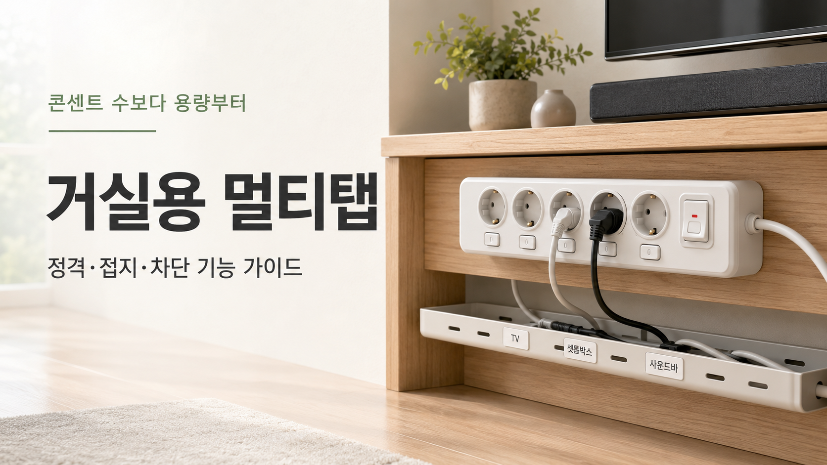 정격·접지·차단으로 고르는 거실 멀티탭