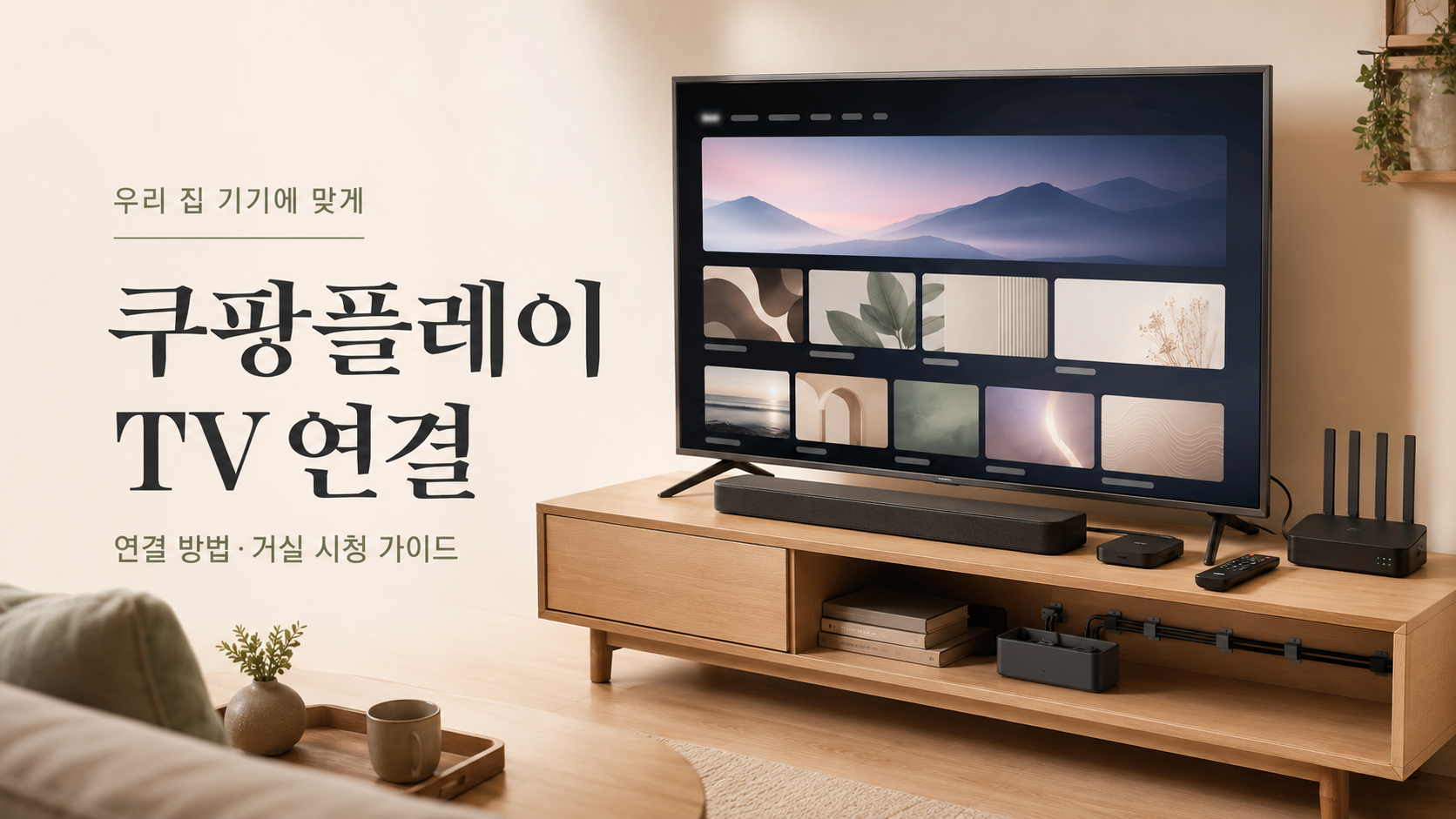 쿠플 TV연결 이미지