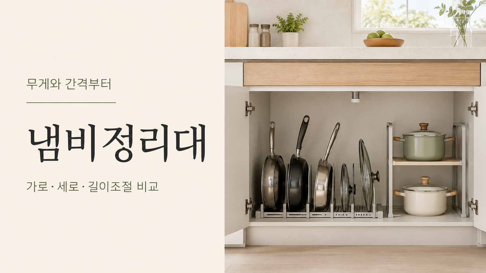 가로·세로·길이조절 냄비정리대 비교