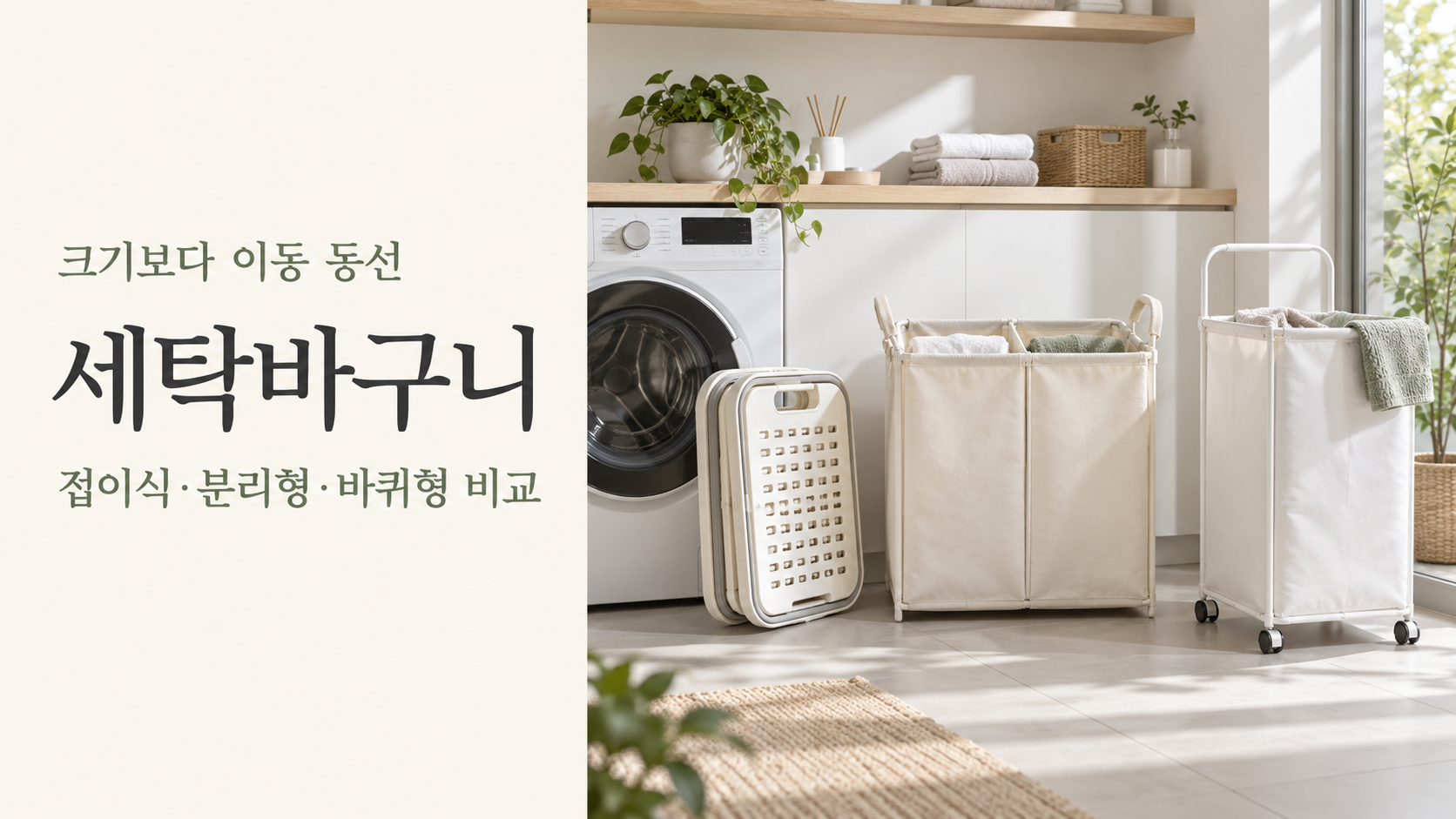 세탁바구니 3종 비교