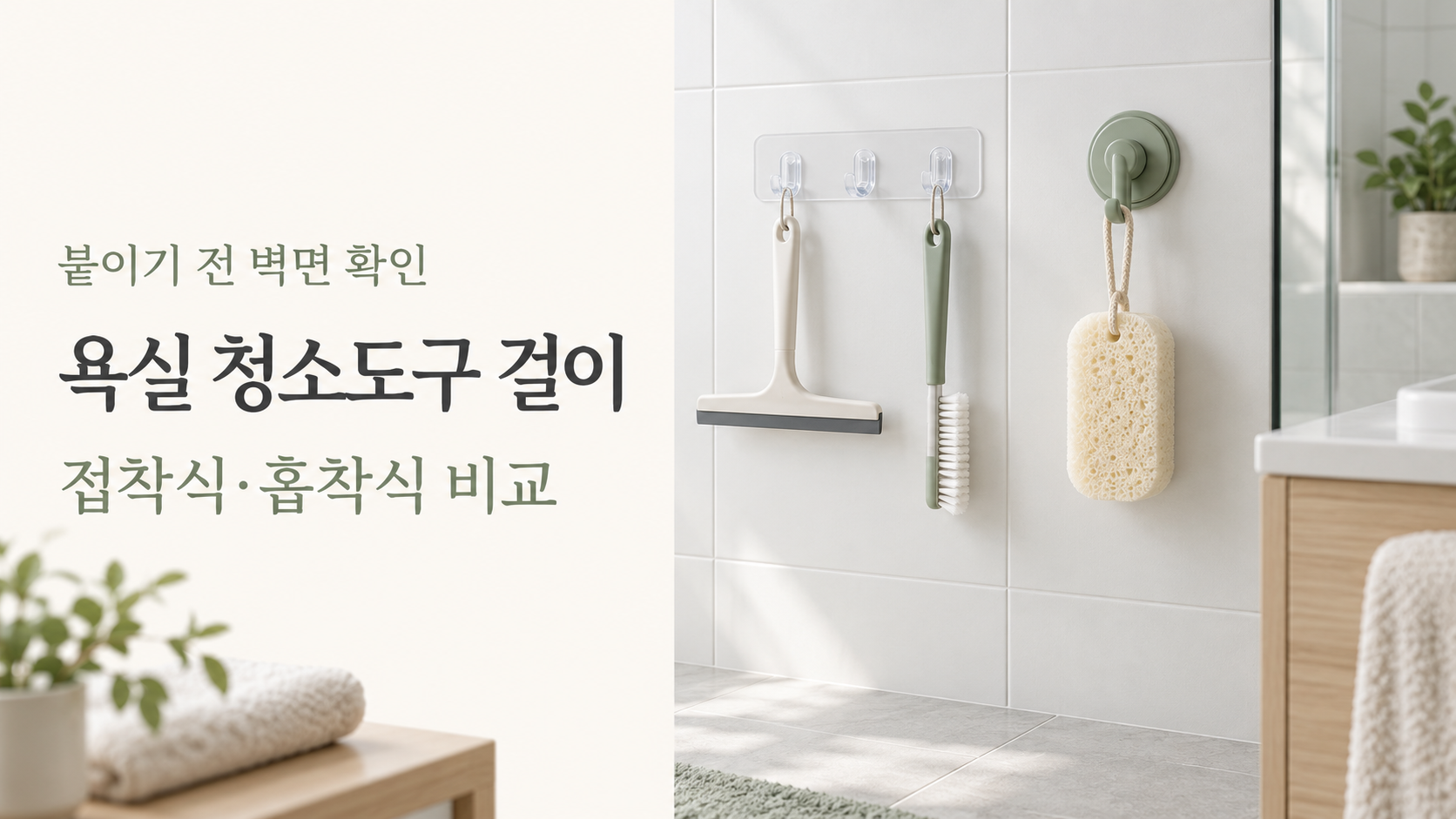 욕실 청소도구 걸이 비교